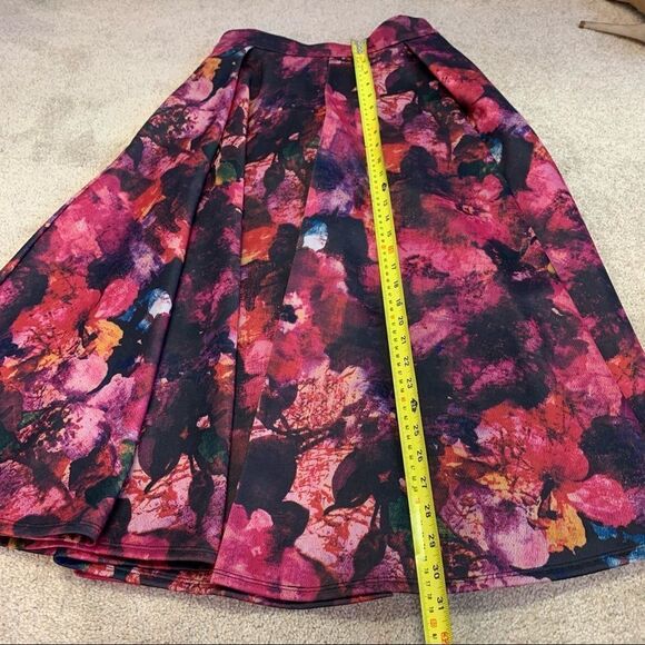 ESSENTIALS by ABS pink red flower floral skirt size 6 - Picture 9 of 10